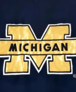 Michigan Wolverines Navy and Yellow Varsity Wool Jacket Back Logo