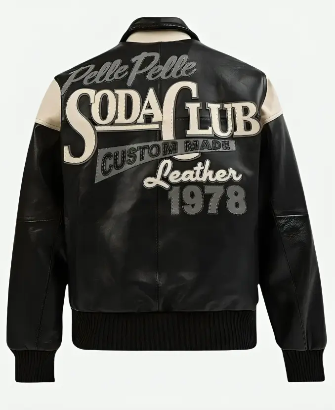 Pelle Pelle 78 Soda Club Black Leather Jacket Back