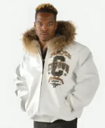 Pelle Pelle Chi Town White Leather Jacket front 2