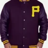 Pittsburgh Pirates Letterman Jacket Blue Front