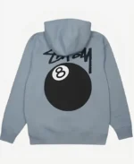 Stussy 8 Ball Grey Hoodie