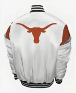 Texas Longhorns letterman white jacket back