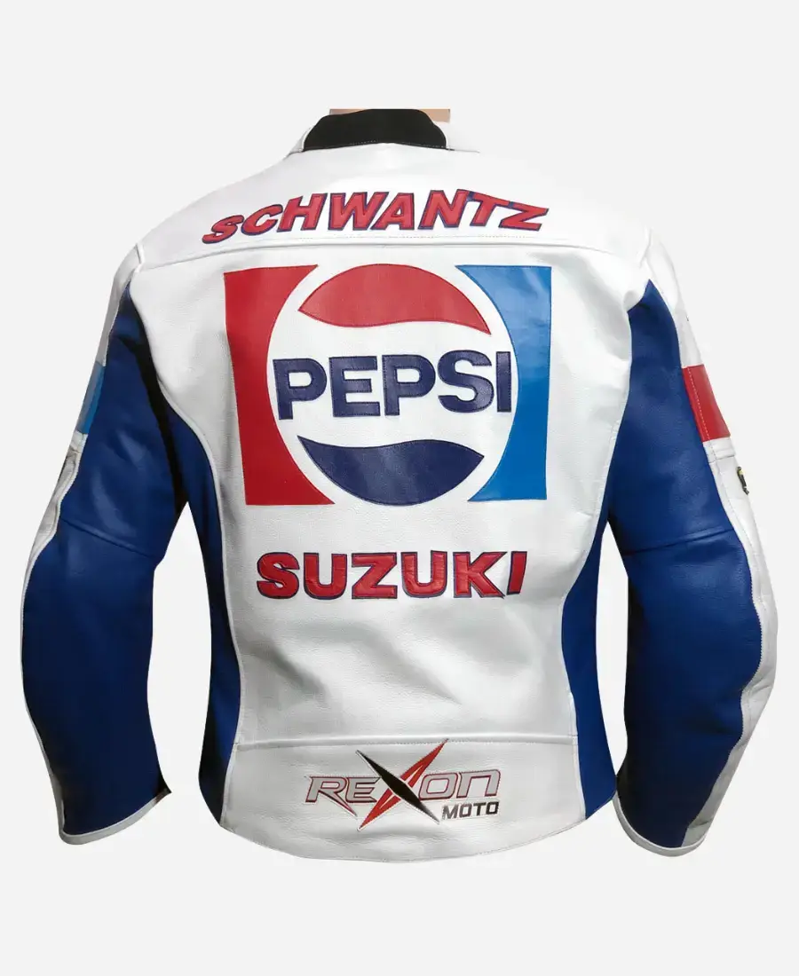 Kevin Schwantz Pepsi Suzuki Leather Jacket Back