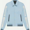 Amiri Bones Varsity Jacket Ice Blue