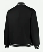 Chicago Bulls Poly Twill Black Jacket Back