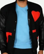 Chris Brown Valentines Bomber Jacket Front Closeup