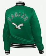 Eagles Kelly Green Varsity Jacket Back