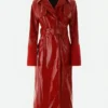 Red Notice Gal Gadot Red Long Coat