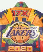 Los Angele Lakers 2020 Champion Jacket Back Closeup