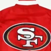 San Francisco 49ers MA-1 Red Jacket Back Closeup