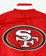 San Francisco 49ers MA-1 Red Jacket Back Closeup