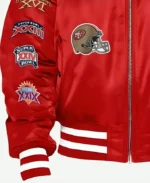 San Francisco 49ers MA-1 Red Jacket Sleeves