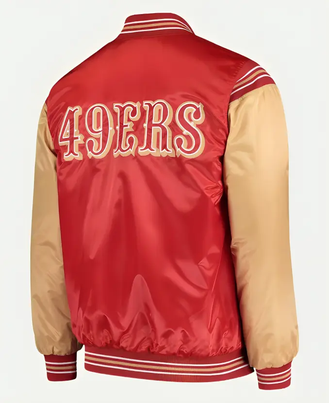 San Francisco 49ers Enforcer Satin Jacket Back