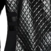 Solomon Reed Costume Black Red Leather Coat Back Detail