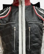 Tekken 8 Jin Kazama Leather Jacket Detailing Front closure