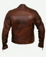 Tivoli Retro Brown Cruiser Removable Armour Jacket Back