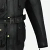 Trialmaster Black Leather Jacket Sleeves