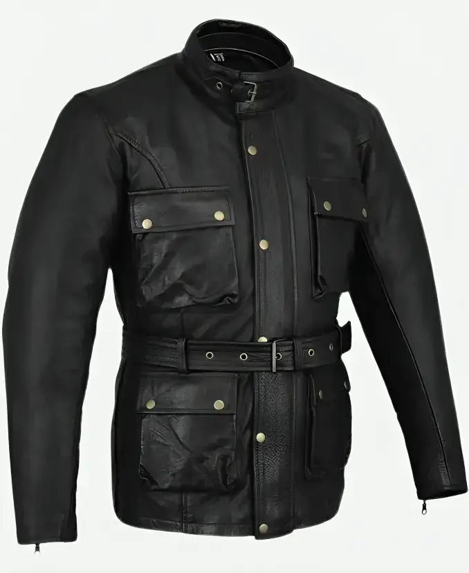 Trialmaster Black Leather Jacket