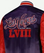 Las Vegas Super Bowl LVIII Purple Jacket Back Closeup