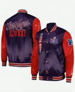 Las Vegas Super Bowl LVIII Purple Jacket Both