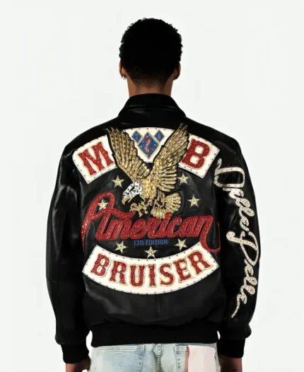 American Bruiser Leather Jacket Back