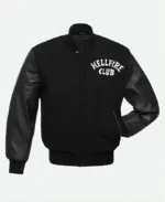 Hellfire Club Black Letterman Jacket Front