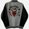 Hellfire Club Grey Varsity Jacket