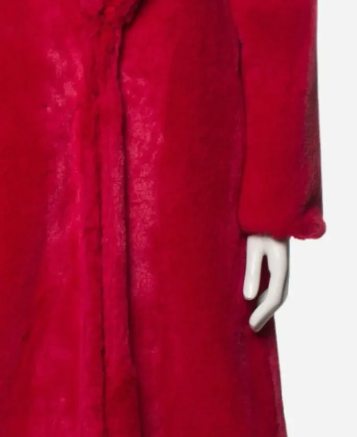 Ted Lasso Keeley Jones Red Fur Coat Sleeves