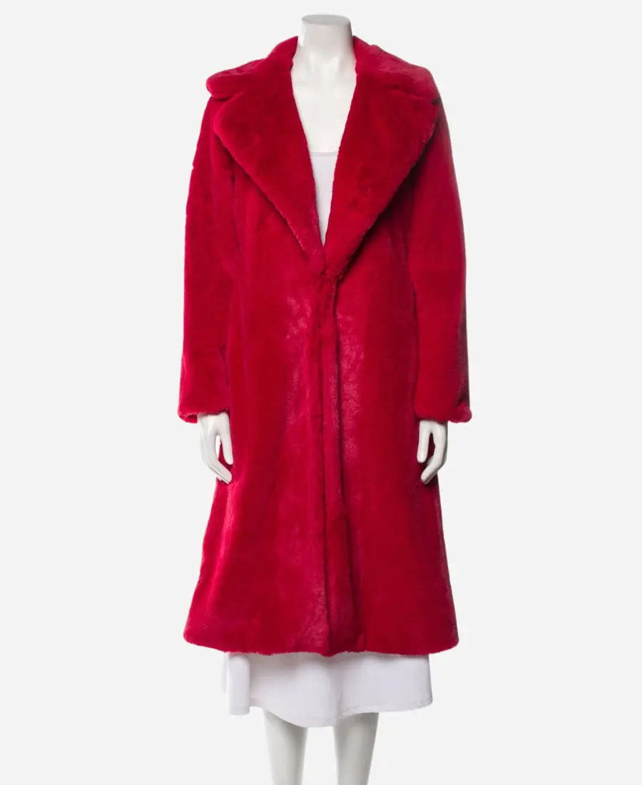Ted Lasso Keeley Jones Red Fur Coat