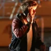 Ryan Gosling The Fall Guy 2024 Colt Seavers Miami Vice Stunt Team Black Leather Jacket Side