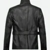 Bane Black Leather Jacket Back