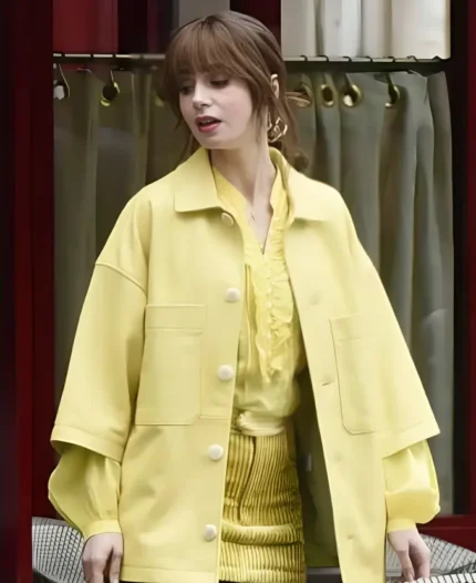 Emily In Paris Lily Collins Yellow Jacket