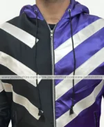 Tekken 8 Reina Purple And Black Satin Jacket