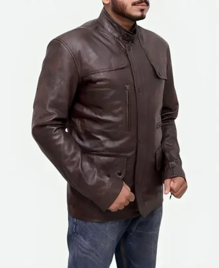 Ajax Brown Leather Jacket