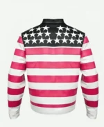 Album Tape Lil Uzi Vert American Flag Pink Leather Jacket