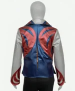 Britt Robertson Girlboss Sophia East West Multi Color Leather Jacket