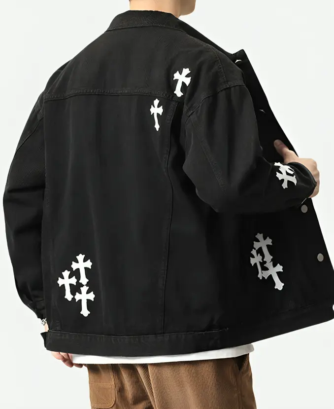 Chrome Hearts Black Denim Jacket