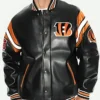 Cincinnati Bengals Leather Varsity Jacket