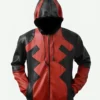 Deadpool-Game-Red-Leather-Hooded-Jacket