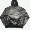 Drake OVO Black Leather Hoodie