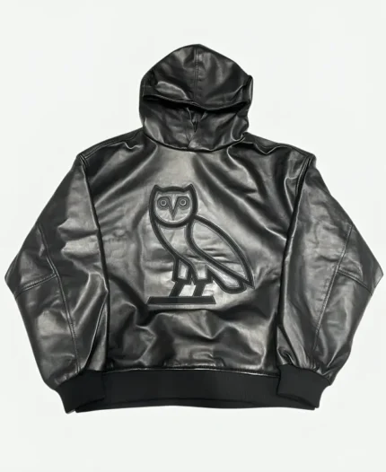 Drake OVO Leather Hoodie