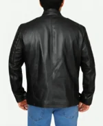 Ed Skrein Deadpool Ajax Black Leather Biker Jacket