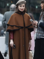 Emily In Paris Brown Cape Coat