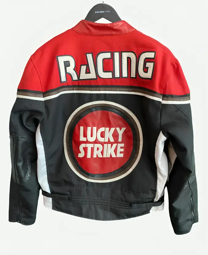 Formula 1 Lucky Strike Red and Black Leather Jacket