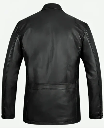 James Bond Daniel Craig Black Real Leather Blazer Coat