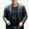 James Bond Daniel Craig Black Real Leather Blazer Coat For Sale