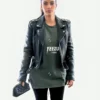 Kim Kardashian In Leather Jacket