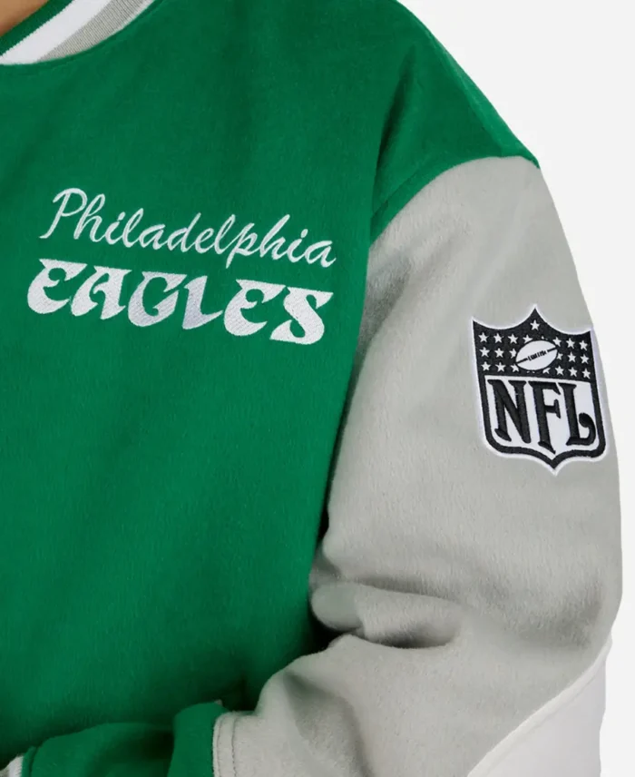 Kylie Kelce 90s Eagles Philadelphia Letterman Green Varsity Jacket