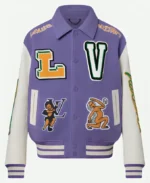 Louis Vuitton Purple Varsity Jacket