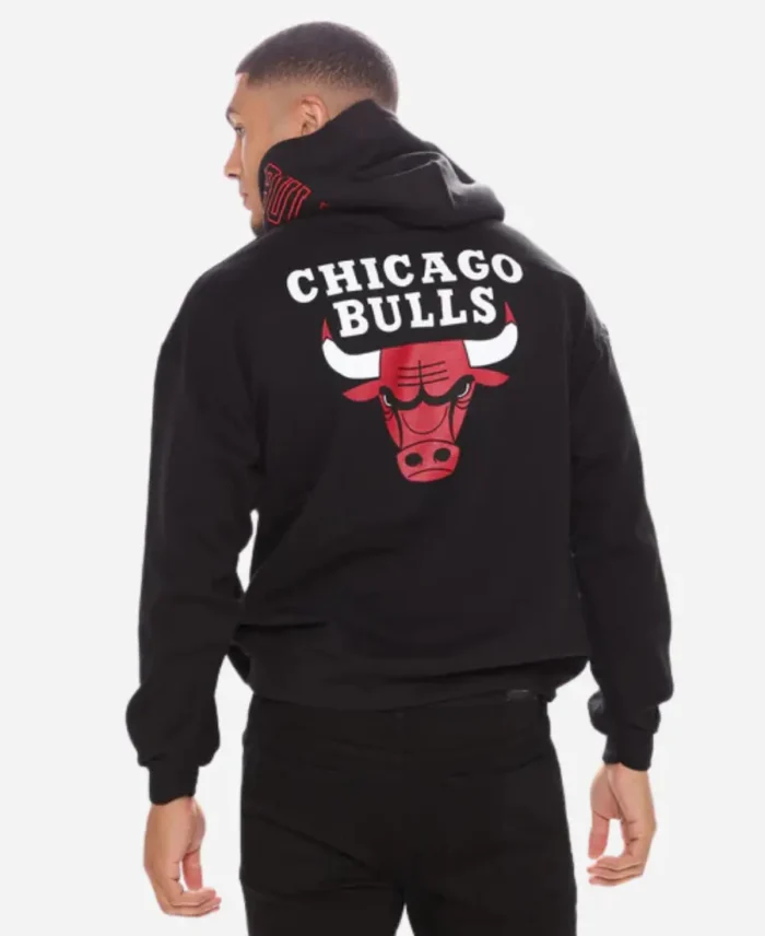 Men NBA Unisex Chicago Bulls Hoodie Black Pullover Hoodie